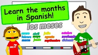 Months of The Year in Spanish  Los meses del año ★ Learn Spanish For Beginner [upl. by Ellimak]