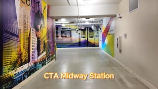 Going to CTA Midway Station from the Midway Airport baggage claim area [upl. by Leelaj349]