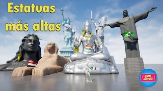 Comparación de las estatuas más grandes del mundoDatos Increibles 3D [upl. by Sitto]