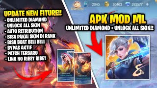 APK MOD ML UNLIMITED DIAMOND TERBARU 2024  UNLOCK ALL SKIN [upl. by Suidualc]