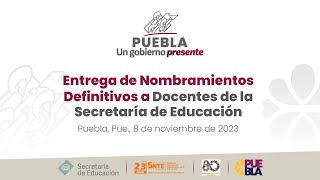 Entrega de Nombramientos Definitivos a Docentes de la Secretaría de Educación [upl. by Pals]