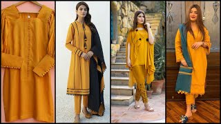 Mustard Color dress Designs mustard Color Dresses combination Casual Dresses Ideas [upl. by Sluiter]