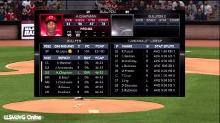 MLB 2K12 gameplay Cardinals vs Reds [upl. by Truelove]