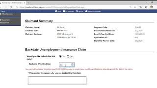 How to file for PA PUA Missing Weeks or backdate the claim [upl. by Salaidh]