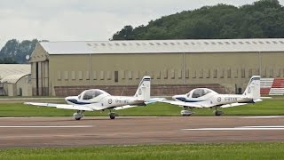 2 Grob G115E Tutor T1 Royal Air Force departure on Monday RIAT 2012 AirShow [upl. by Murage]