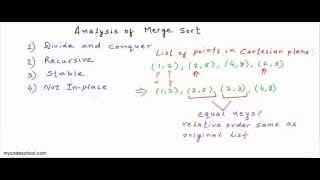 Analysis of Merge sort algorithm [upl. by Eylk]