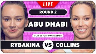 RYBAKINA vs COLLINS • Abu Dhabi Open 2024 • LIVE Tennis PlaybyPlay Stream [upl. by Lise375]