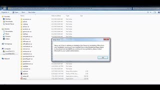 MS OFFICE Setup cant find or validate an installation file [upl. by Pauwles]