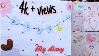 My personal diary part 3 Get some ideas to fill your diary How to fill diary easily and creatively [upl. by Meingolda]