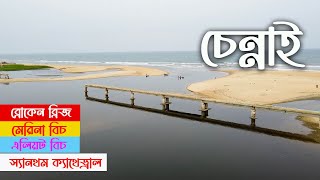 চেন্নাই দর্শন  মেরিনা বিচ ব্রোকেন ব্রিজ এলিয়ট বিচ স্যানথম ক্যাথেড্রাল  Chennai Visit [upl. by Ylatan972]