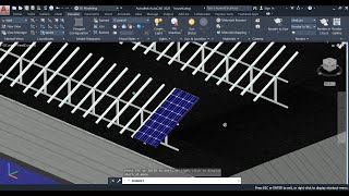 3D Autocad Designing of Solar Panel Layout AutoCad 3D Tutorial [upl. by Akitnahs]