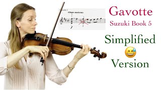 Gavotte  Suzuki Book 5 nr 1  Simplified version only the black notes [upl. by Pooh481]