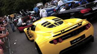 Bugatti Veyron SS amp Hennessey Venom GT at 2011 Goodwood FoS [upl. by Atiuqam]