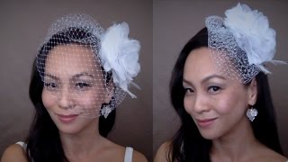 DIY Birdcage Veil 9quot CHRISTINE  Two Ways to Style New Version [upl. by Novj392]