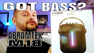 Loud Portable Bluetooth Speaker With Bass  Abramtek M18 Review [upl. by Halyk692]