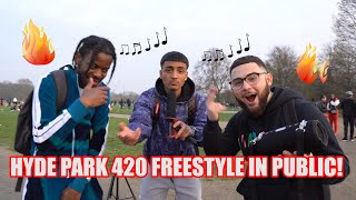 HYDE PARK 420 FREESTYLE IN PUBLIC [upl. by Leyla]