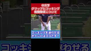 グリップとコッキングの関係について解説します【ゴルフ中井学切り抜き】 shorts 学ゴルフ [upl. by Alicirp787]