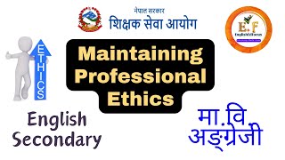 📚TSC Exam Guide मावि अङ्ग्रेजी Maintaining Professional Ethics🎓 tscexam [upl. by Eyar]