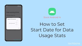 How to Set Start Date for Data Usage Stats Android 14 [upl. by Brubaker163]