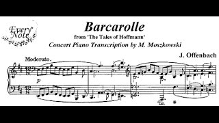 Piano Lesson  Barcarolle  Easy Piano [upl. by Siekram]