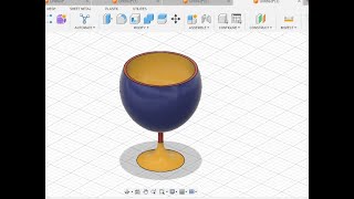 How to create wine glass in fusion 360  Practice Exercise 27 a [upl. by Atnoled]