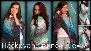 Háčkované pončo AlexisCrocheted Poncho Alexis automatic translate subtitles [upl. by Eenat595]