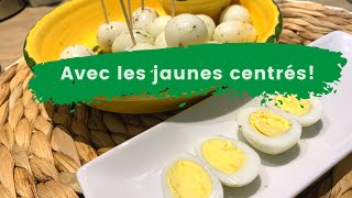 Recette oeufs de caille durs pour apéritif  ✅ Astuce pour avoir les jaunes centrés [upl. by Dewayne394]