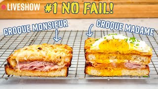 Croque Monsieur Sandwich amp Croque Madame  Grilled Cheese [upl. by Namad]