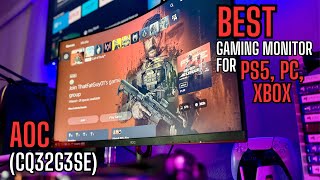 Best Gaming Monitor For PS5 PC amp Xbox AOC CQ32G3SE Review [upl. by Torrance]