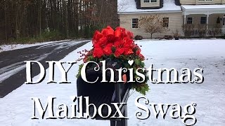 DIY Christmas Mailbox swag Inexpensive HowTo [upl. by Inoek]