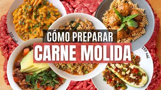 ¿COMO PREPARAR CARNE MOLIDA  5 Recetas Saludables y Fáciles [upl. by Laurette]