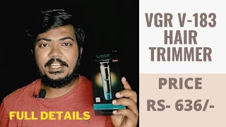 VGR Trimmer Unboxing VGR v183 Trimmer Full Review [upl. by Odnomyar]