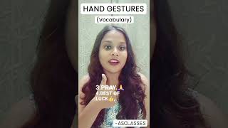 Hand gestures vocabulary Gestures vocabulary shortsvideo [upl. by Avik90]