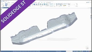 Crossbeam part 2  SolidEdge ST 10 Training  Surfaces [upl. by Basile]