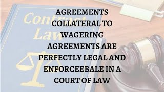 Wagering Agreement  Contract Law  Legal Reasoning  Law with dharma legal [upl. by Fulvi3]