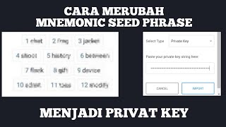 Cara Merubah Key Phrase Kode Frasa ke Private Key dan Mengimportnya Ke Wallet Lainnya [upl. by Nojel262]