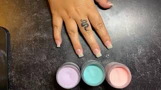 DIP POWDER TIEDYE NAILS  PEPPI GEL [upl. by Enela673]