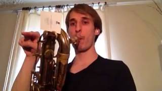 Baritone Saxophone Altissimo G Trick [upl. by Aicile236]