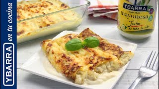 Canelones de merluza y mayonesa Recetas con Mayonesa Ybarra [upl. by Aldric327]