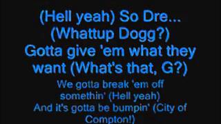 Snoop Dogg Ft Dr Dre  G Thang Lyrics [upl. by Roosevelt]