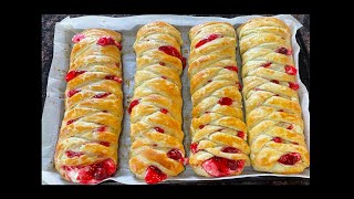 Cherry Cream Cheese Danish Kringle [upl. by Rebah679]