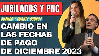 CUANDO y CUANTO COBRO EN DICIEMBRE 20233  FECHAS MODIFICADAS JUBILADOS PENSIONADOS PNC AUH Y SUAF [upl. by Newlin]