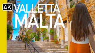 BEST 4k Guided Tour to Valletta Malta  Whats it like [upl. by Altheta]