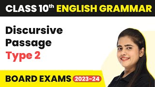 Discursive Passage Type 2  Reading Comprehension  Class 10 English Grammar 202425 [upl. by Bathesda]