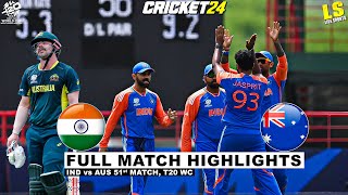 India vs Australia ICC T20 World Cup 2024 51st Match Highlights  IND vs AUS Full Highlights [upl. by Neel]