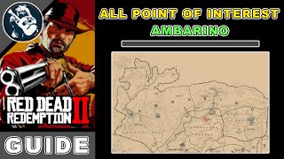 All Point of Interest RDR2 Ambarino  RDR2 Secret Locations Map [upl. by Ilehs595]