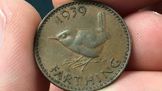 1939 United Kingdom Farthing Coin • Values Information Mintage History and More [upl. by Aisatsana911]