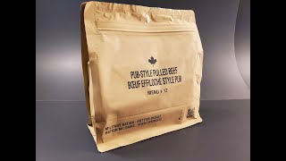 2021 Canadian IMP Pub Style Pulled Beef Individual Meal Pack Review MRE Taste Testing [upl. by Brenden]