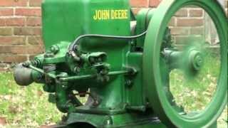 John Deere Model E 1 12 hp Hit and Miss engine Start and Run [upl. by Lupee]