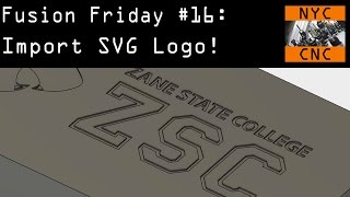 How to Import SVG Logo Scale amp Move in Fusion 360 Fusion Friday 16 [upl. by Asenab729]